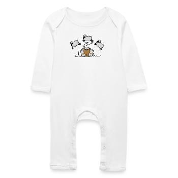 La compter les moutons - Grenouillère bio Bébé - blanc - Devant
