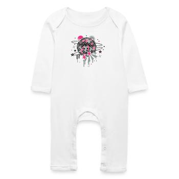 Disco Ball - Baby Organic Romper - white - Front
