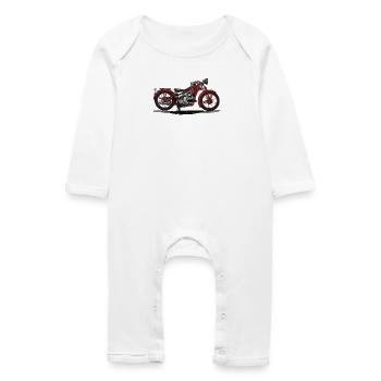Retro motorcycle - Grenouillère bio Bébé - blanc - Devant