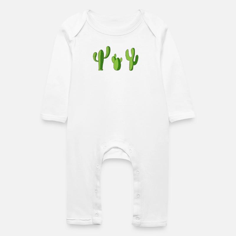 cactus - Baby Organic Romper - white