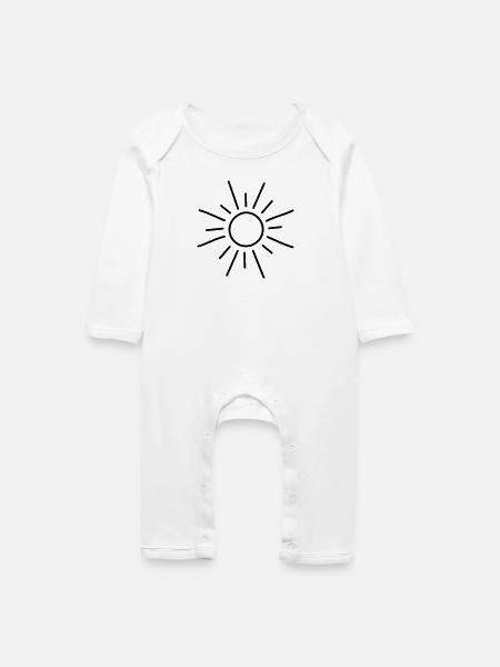 Sonne - Baby Bio Strampler - Weiß
