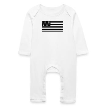 Black US flag - Grenouillère bio Bébé - blanc - Devant