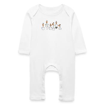 Crazy Chickens - Chicken - Hens - cock - Baby Organic Romper - white - Front