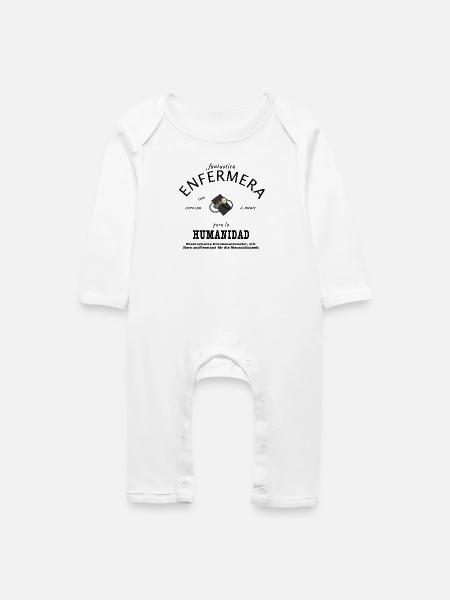 Phantastische Krankenschwester spanisch/deutsch - Baby Bio Strampler - Weiß