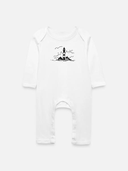 Leuchtturm Westerhever - Baby Bio Strampler - Weiß