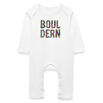 Bouldering boulder climbing scripture mountaineering - Baby Organic Romper - white - Front