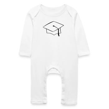 Graduation hat - Baby Organic Romper - white - Front