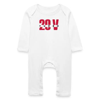 20V turbo - Grenouillère bio Bébé - blanc - Devant