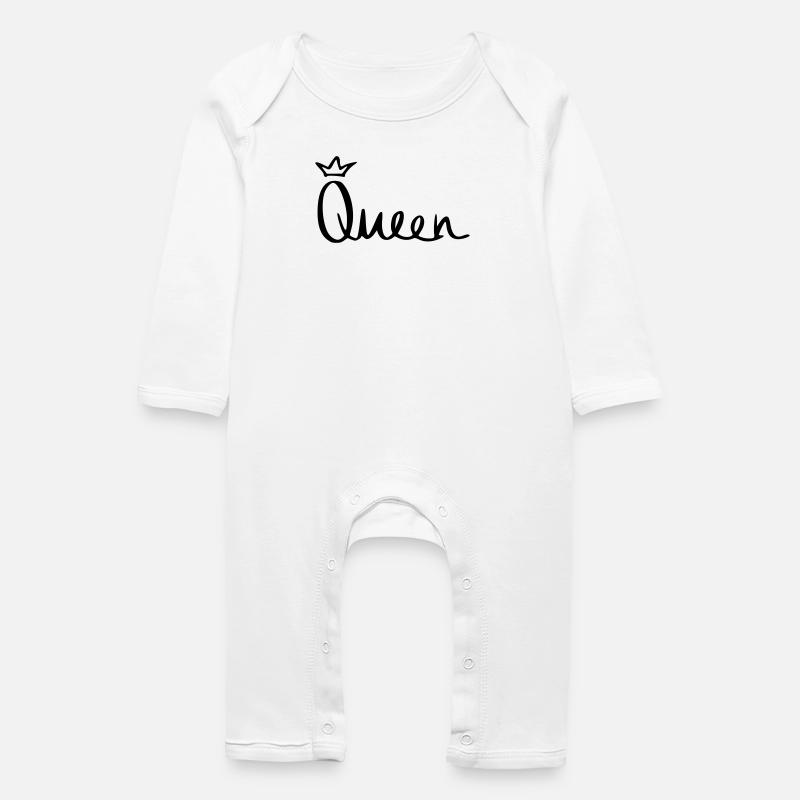 Queen - Baby Bio Strampler - Weiß