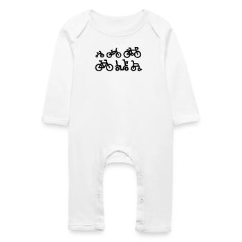 Evolution Fahrradrennen Radfahren Fahrradrennen - Baby Bio Strampler - Weiß - Vorne