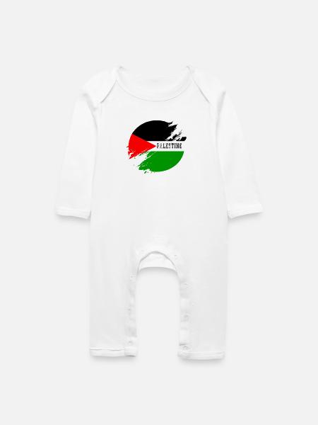 Palästina Kreis - Baby Bio Strampler - Weiß