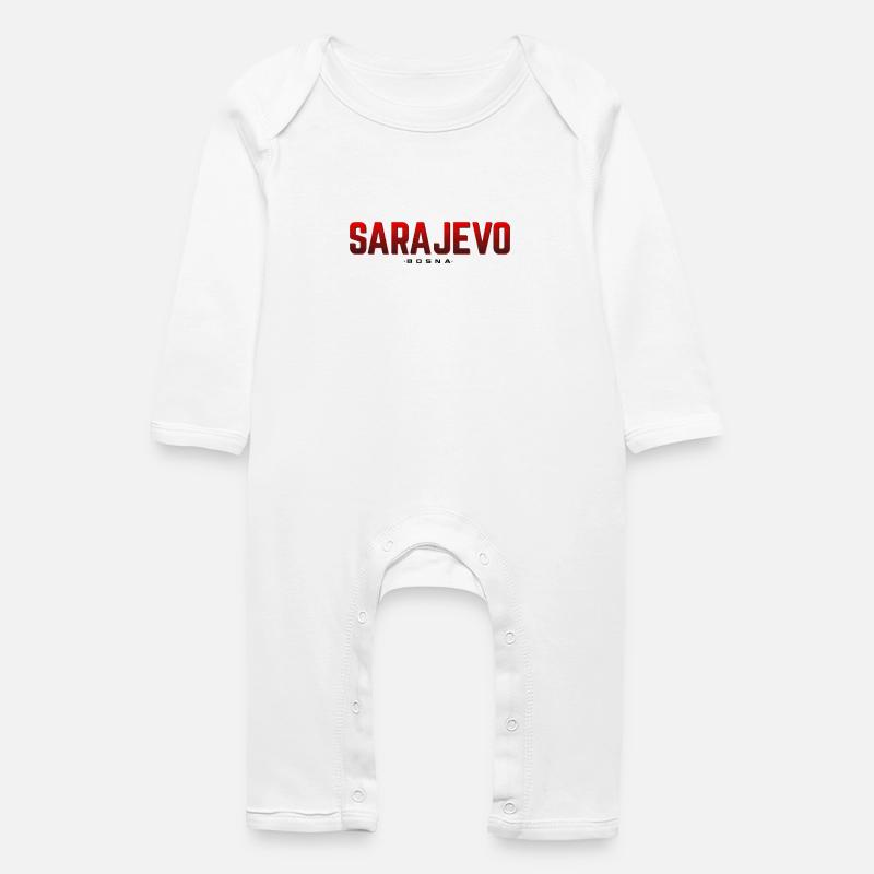 Bosnie Sarajevo - Grenouillère bio Bébé - blanc