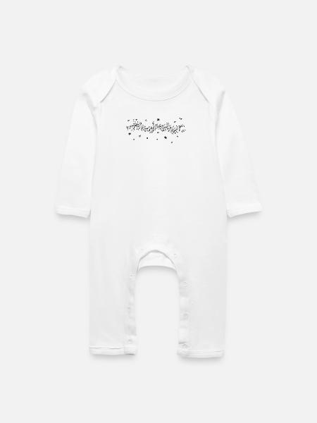 Musiknoten - Baby Bio Strampler - Weiß