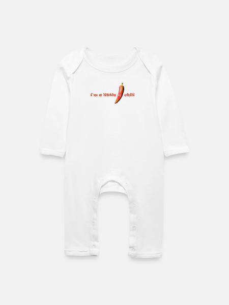 i m a little chili - Baby Bio Strampler - Weiß