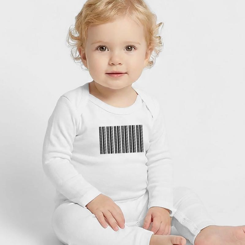 Barcode Strichcode Nerd IT Technik Design Baby Bio Strampler
