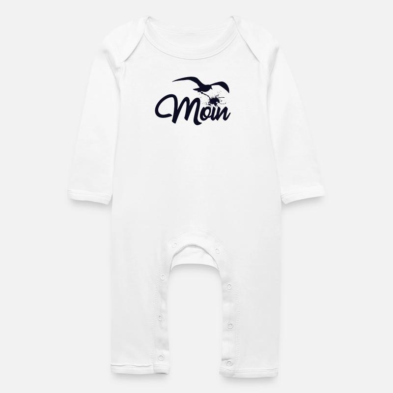 Moin - Baby Bio Strampler - Weiß