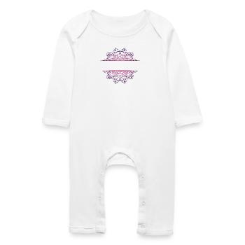 Mandala pink magenta - Baby Organic Romper - white - Front