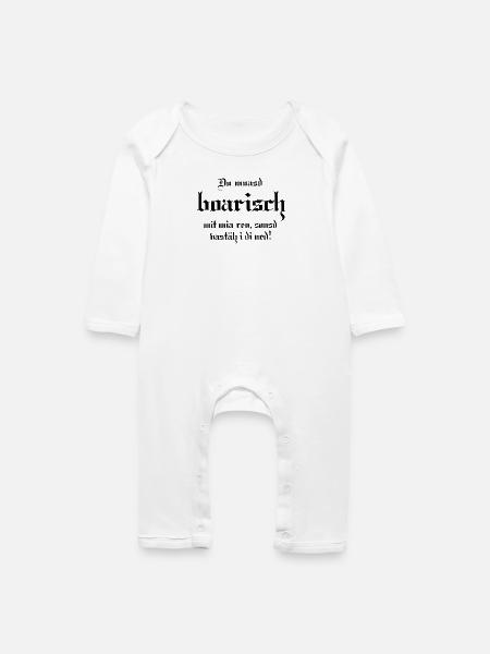Boarisch - Baby Bio Strampler - Weiß