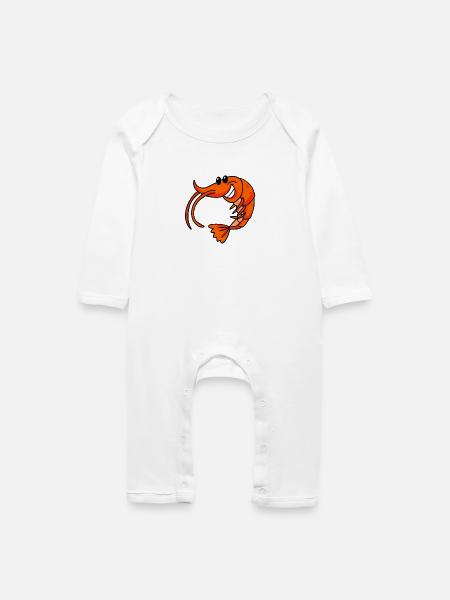 Garnele - Baby Bio Strampler - Weiß