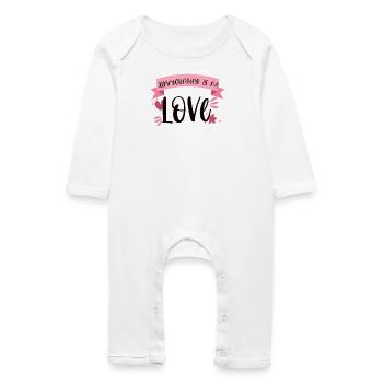 Escalade alpine Amour montagne cadeau - Grenouillère bio Bébé - blanc - Devant