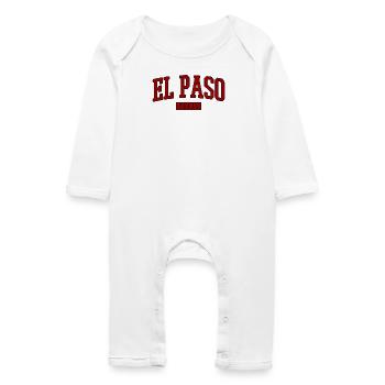 El Paso Vintage Varsity Font - Baby Organic Romper - white - Front