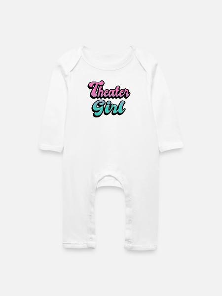 Theater Mädchen - Baby Bio Strampler - Weiß