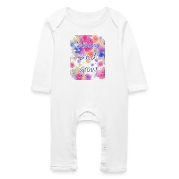 bloom and grow - Baby Bio Strampler - Weiß - Vorne
