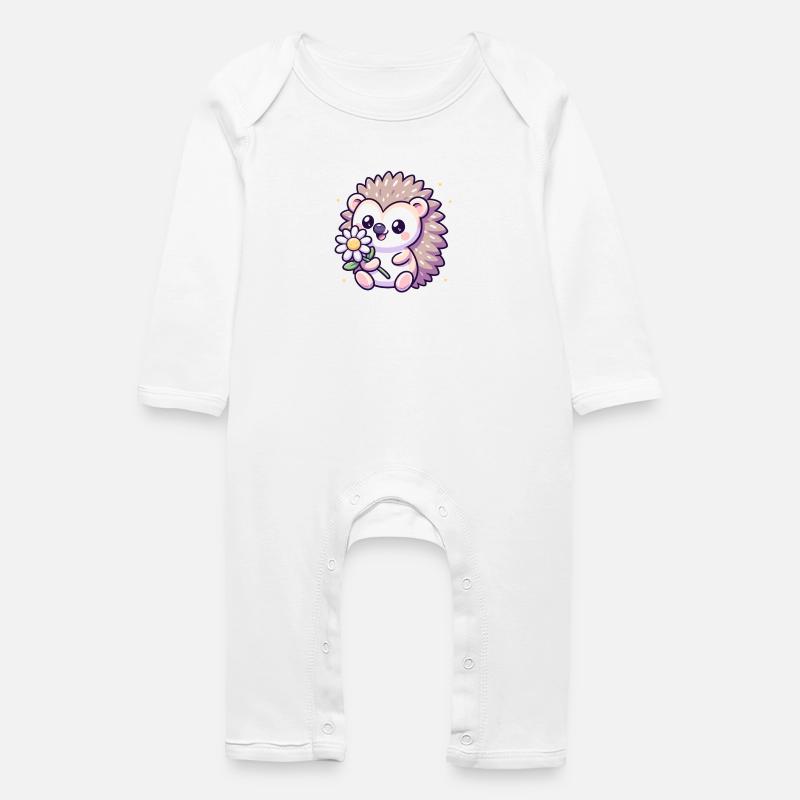 Igel Cindy - Baby Bio Strampler - Weiß