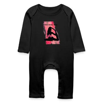 Silhueta Yoga à la fleur de lotus - Grenouillère bio Bébé - noir - Devant