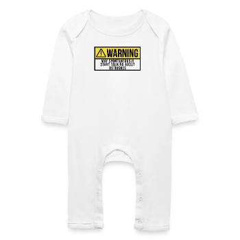 autruche - Grenouillère bio Bébé - blanc - Devant