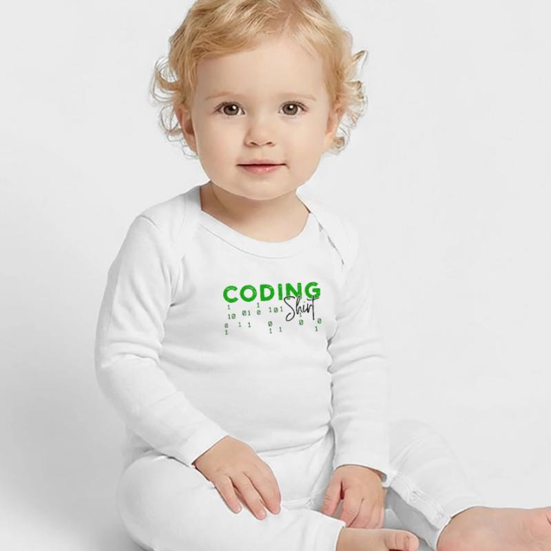 Coden Developer Programmierer Webentwickler Spruch Baby Bio Strampler