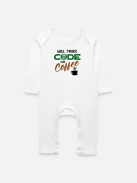 Code Statement Developer Computerfreak Informatik - Baby Bio Strampler - Weiß