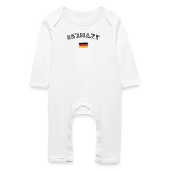 German Flag Stripes Pop Art - Baby Organic Romper - white - Front