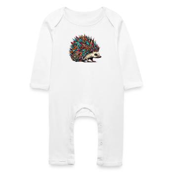Hedgehog - Baby Organic Romper - white - Front