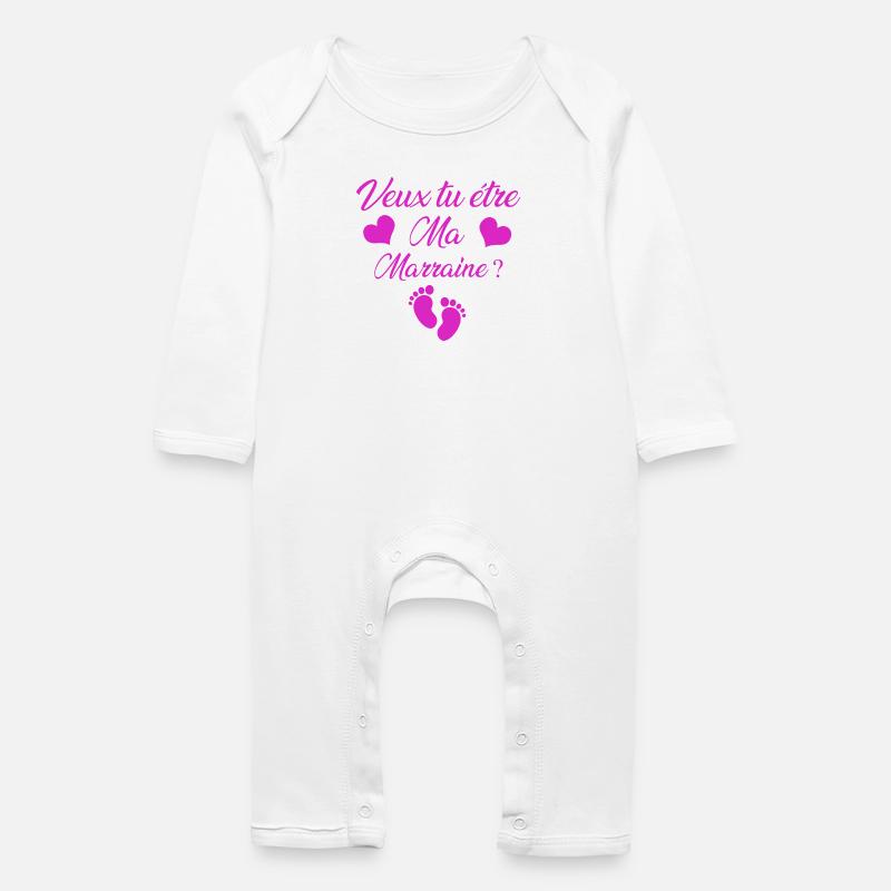 marraine - Grenouillère bio Bébé - blanc
