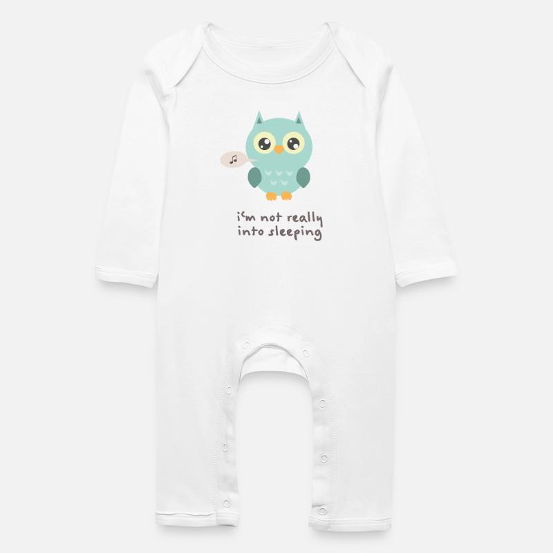 Eulendesign - Baby Bio Strampler - Weiß