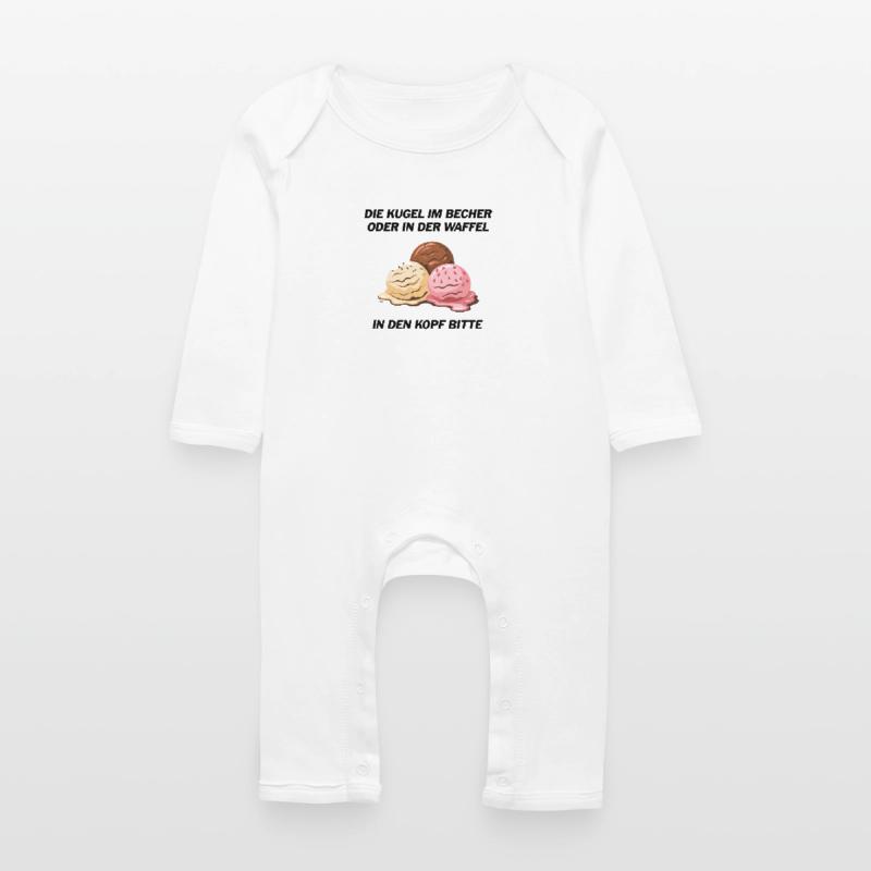 Die Kugel im Becher oder in der Waffel? Baby Bio Strampler
