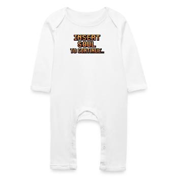 Pixelated Soul Continuation Design - Baby Organic Romper - white - Front