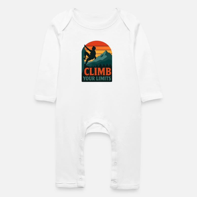  Climb Your Limits – Klettern & Bouldern - Baby Bio Strampler - Weiß