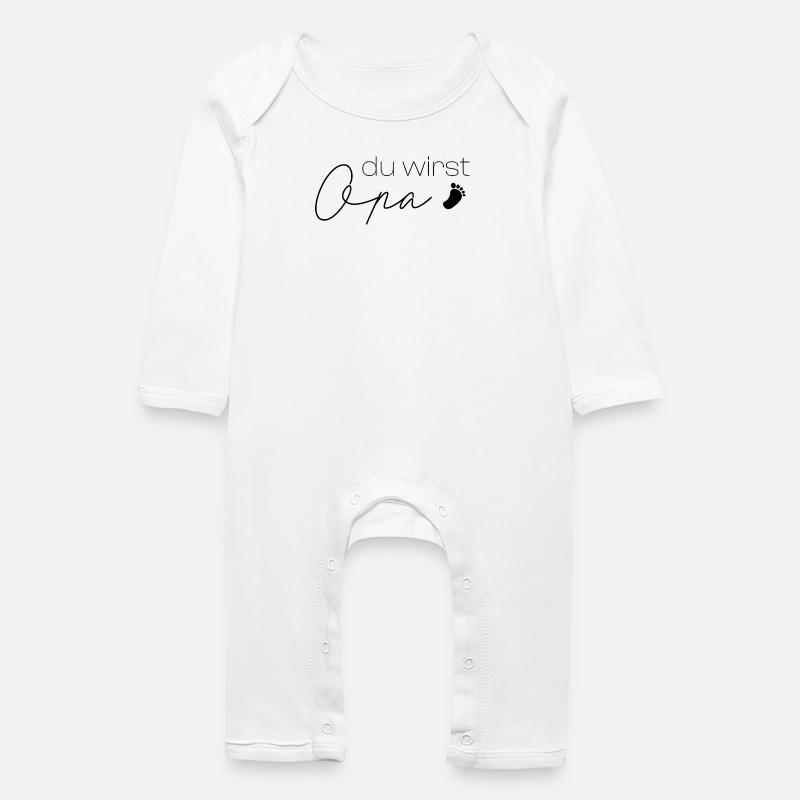 Tu vas être un grand-père - Grenouillère bio Bébé - blanc