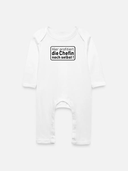 die Chefin noch selbst - Baby Bio Strampler - Weiß