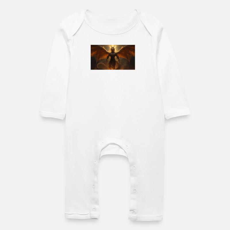 Der Drachenmensch - Baby Bio Strampler - Weiß