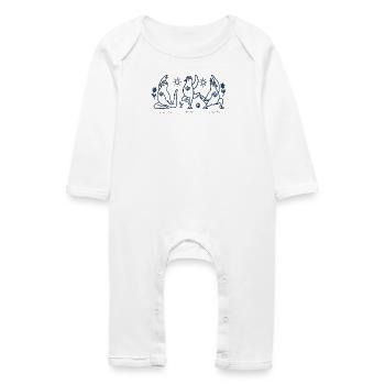 Drei Pinguine im Yoga Boho Peace - Baby Bio Strampler - Weiß - Vorne