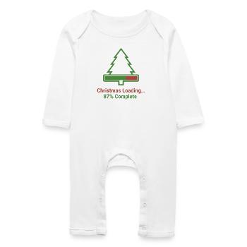 Weihnachten Loading Lustiges Design - Baby Bio Strampler - Weiß - Vorne