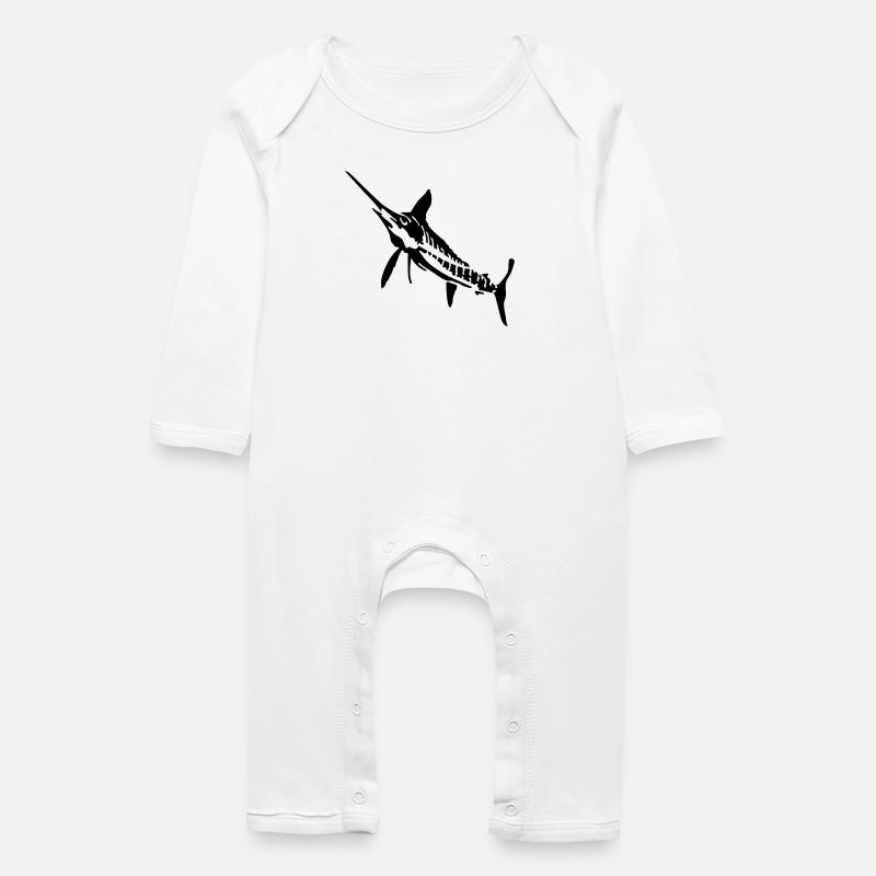 Speerfisch - Baby Bio Strampler - Weiß