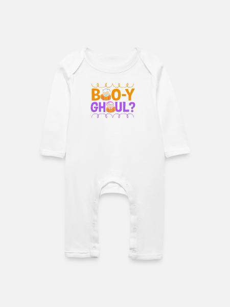 Halloween Gender Reveal - Baby Bio Strampler - Weiß