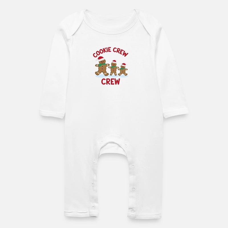 Weihnachtsplätzchen-Crew - Baby Bio Strampler - Weiß