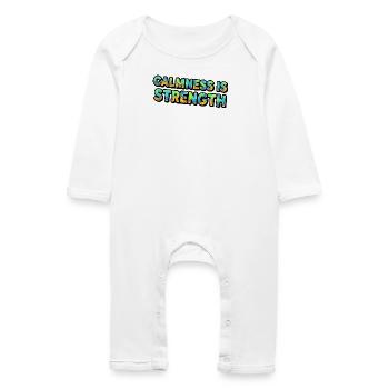 Le calme est la force Tie-Dye - Grenouillère bio Bébé - blanc - Devant