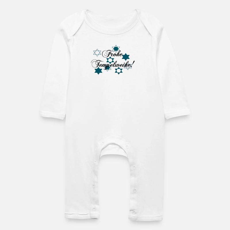 Frohe Tempelweihe - Baby Bio Strampler - Weiß