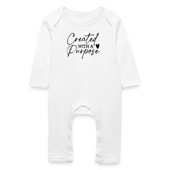 Créer avec un but - Grenouillère bio Bébé - blanc - Devant